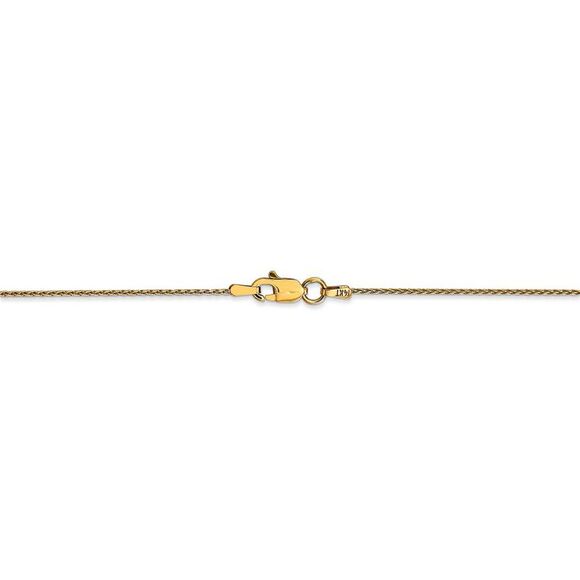1mm, 14k Yellow Gold, Solid Parisian Wheat Chain Necklace, 20 Inch - Picture 4 of 8